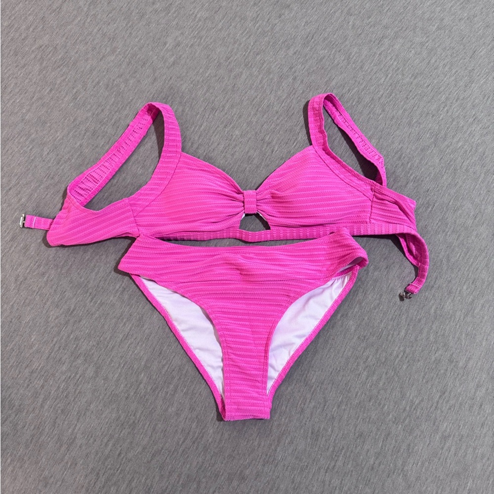 Pink Two Piece Bikini!